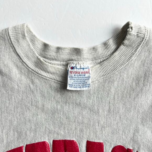 Vintage 90s Nebraska Football Champion Reverse Weave Sweatshirt University USA - Picture 5 of 10